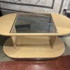 Rolling Oval Glass Top Display Table