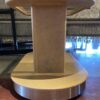 Rolling Oval Glass Top Display Table