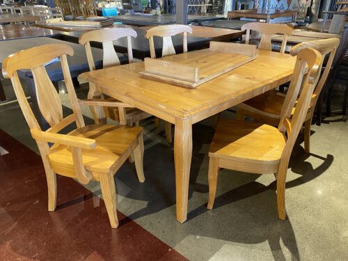 Bright Blonde 6-Seater Pine Dining Set