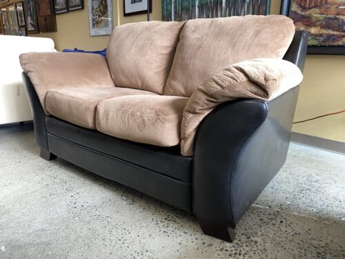 EMERALD HOME Black & Brown Wide Arm Loveseat