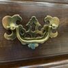 ETHAN ALLEN Georgian Court Dark Mahogany Finished 4 Drawer Nightstand with Glass Top