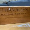 ETHAN ALLEN Georgian Court Dark Mahogany Finished 4 Drawer Nightstand with Glass Top