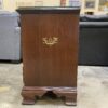 ETHAN ALLEN Georgian Court Dark Mahogany Finished 4 Drawer Nightstand with Glass Top