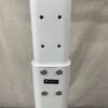 White & Wood Rolling TV Stand