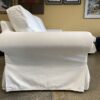White Slipcover 3-Seat Sofa w/ Lounger