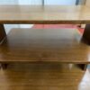 Vintage Wooden Accent Table w/ Rattan Sides