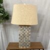 Geometric Checkered Stone Table Lamp