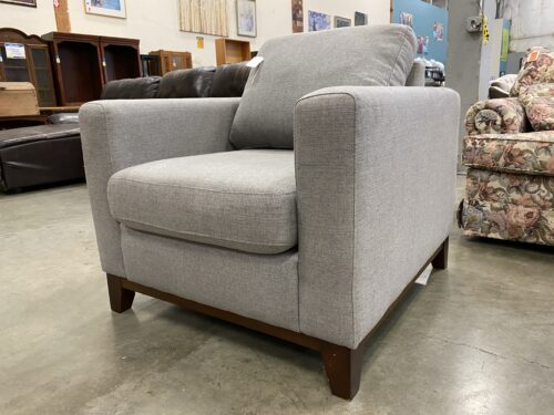APRICOT Light Grey Fabric Accent Chair