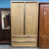 RESTORATION HARDWARE Benzier Armoire in Natural Oak/ Champagne