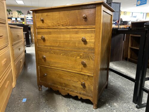 Solid Wood 4-Drawer Tallboy Dresser