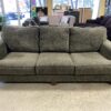 ASHLEY Green & Brown 3-Seat Sofa