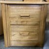 LEA 2-Drawer Light Wood Nightstand