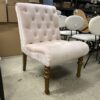 Light Pink Tufted Accent Chair