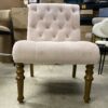 Light Pink Tufted Accent Chair