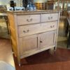 Vintage Three Drawer and Two Door Cabinet on Wheels