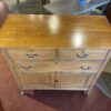 Vintage Three Drawer and Two Door Cabinet on Wheels