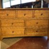 STANLEY Seven Drawer Oak Dresser
