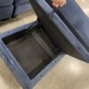 BELFFIN  Blue Velvet Modular Sofa with Ottoman