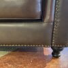 ABBYSON Mortara Four Piece Brown Leather Living Room Set