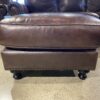 ABBYSON Mortara Four Piece Brown Leather Living Room Set