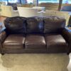 ABBYSON Mortara Four Piece Brown Leather Living Room Set