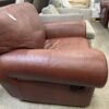 Red Leather Accent Chair with Nailhead Detail