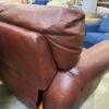 Red Leather Accent Chair with Nailhead Detail
