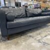 ARTICLE Sven 88" Oxford Blue Tufted Leather Sofa