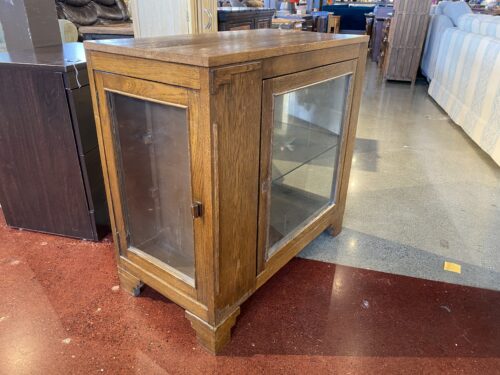 Antique 29" Tall Curio Cabinet with Glass Sides
