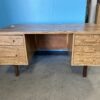 Walnut Burl Veneer Desk with 5 Drawers