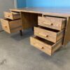 Walnut Burl Veneer Desk with 5 Drawers