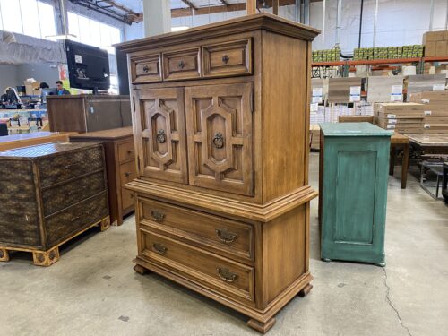 THOMASVILLE Monterey Vintage Armoire with Carved Doors