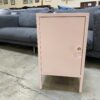 Pink Metal Cabinet Side Table