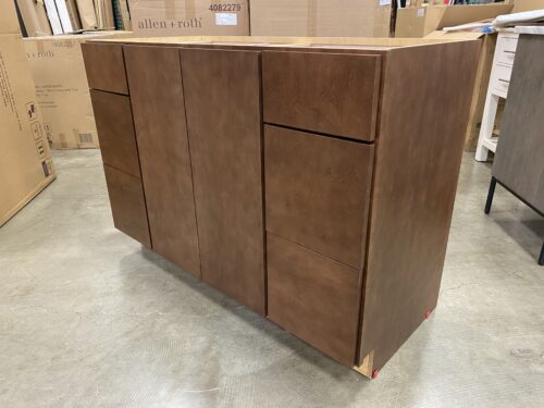 Brown Bathroom Vanity Cabinet with Drawers