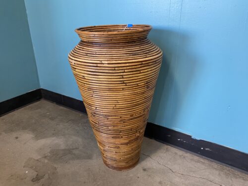 Pencil Reed Rattan Large Floor Vase