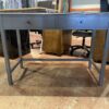 Simple Grey Desk with Single Long Drawer