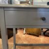 Simple Grey Desk with Single Long Drawer