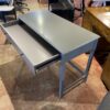 Simple Grey Desk with Single Long Drawer