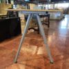 Wood Top Desk with Silver Metal Legs