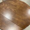 Dark Stain Wooden Drop Leaf Bistro Table with Lower Drawer