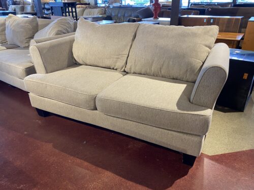 Pillow Back 71" Loveseat in Sandy Beige