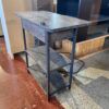 Narrow End Table with Charging Station and Flip Top