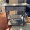 Narrow End Table with Charging Station and Flip Top