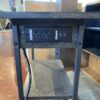 Narrow End Table with Charging Station and Flip Top