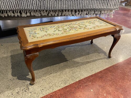 SHEPHERD & BARKER Floral Needlepoint Bench