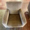 Gold Chenille Armchair with Wood Legs