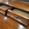 Red Mahogany 5 Drawer Dresser with Mirror