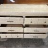 Vintage Pale Wood 6 Drawer Lowboy