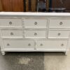 NEW CLASSIC White 8 Drawer Lowboy w/ Metal Hardware