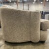 Light Beige Curved Back Sofa with Curled Arms